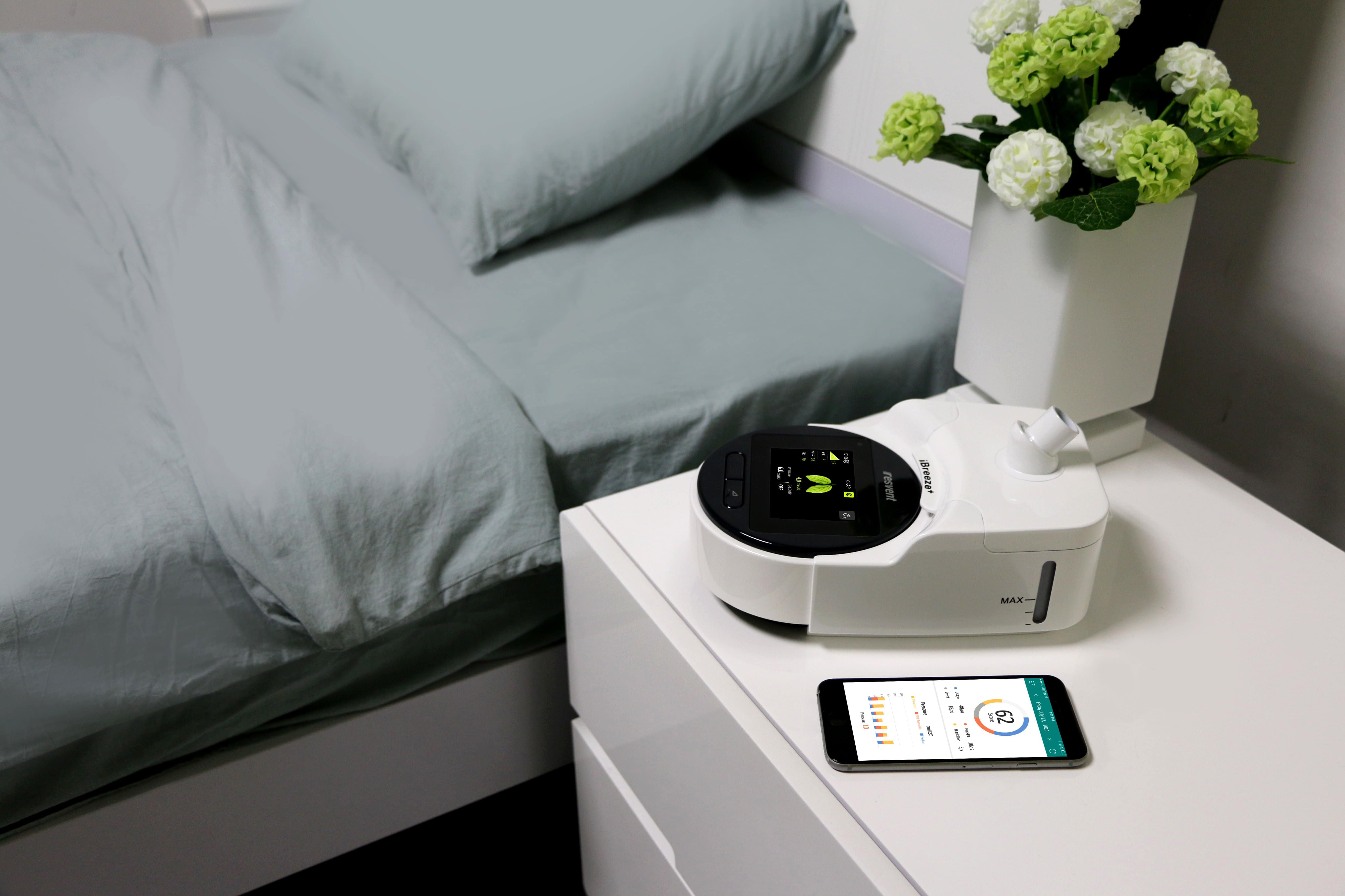 compact modern iBreeze by bedside
